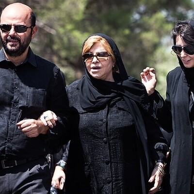 گزارش تصویری از حضور هنرمندان در مراسم تشییع جنازه‌ی زری خوشکام مادر لیلا حاتمی