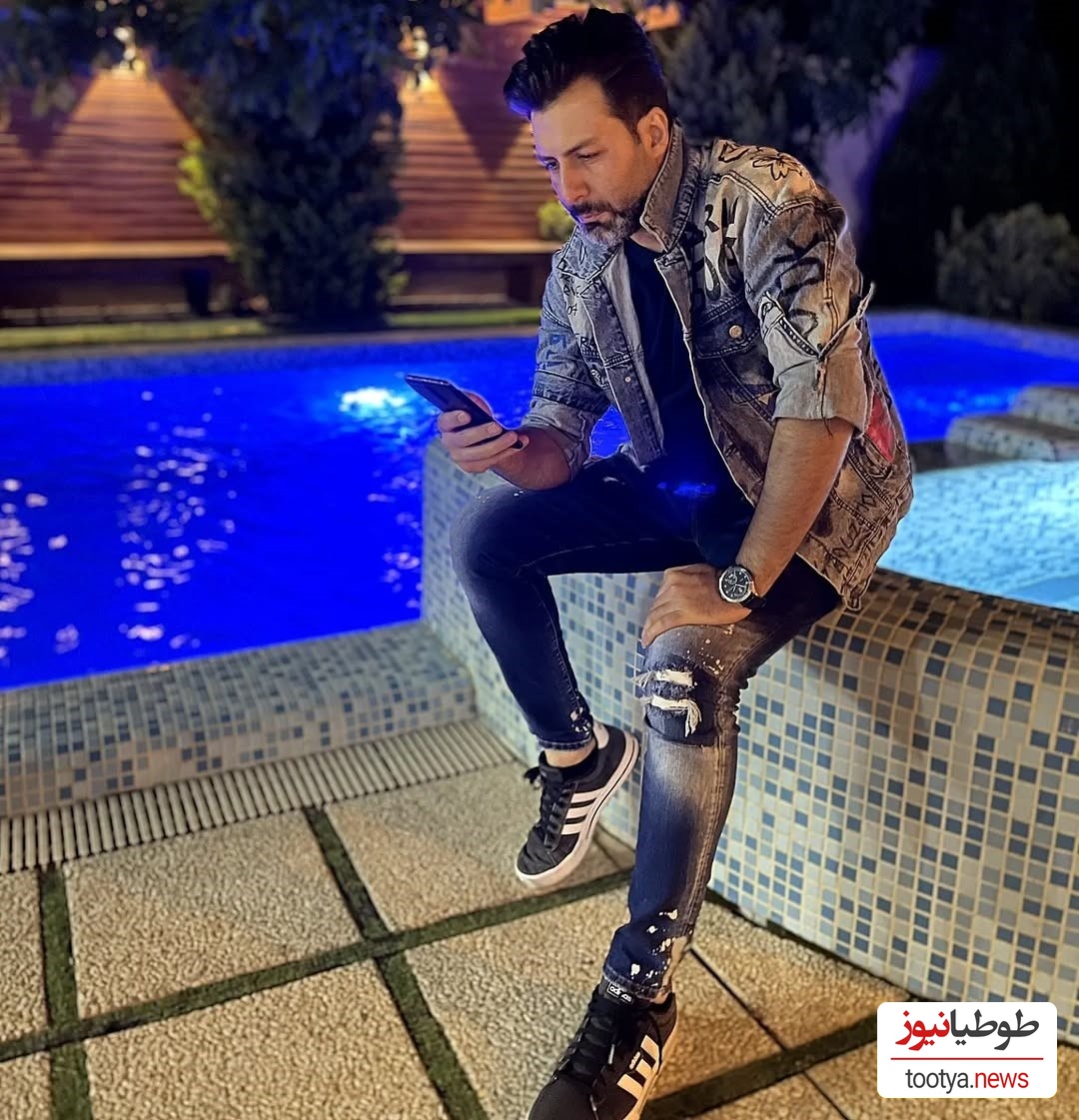 نگاهی به دکوراسیون هنری و ایرانی پسند منزل «مجید واشقانی»/ از استخر و مبلمان مدرن تا دکوری‌های هنری و کتابخانه پر از کتاب