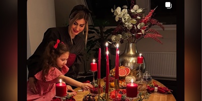گرد و خاک حسابی و تاریخی سپیده بزمی پور با چیدن میزی شاهانه، عاشقانه و البته پاییزی برای تولد شاهرخ استخری؛ از بروسکاتا تا سالاد اسفناج و روکولا+عکس