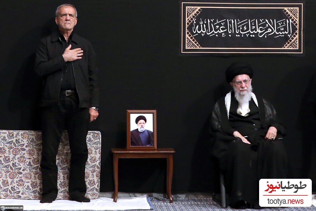 (تصاویر)گریه های تلخ مسعود پزشکیان در اولین حضور بیت رهبری!/قاب عکس شهید ابراهیم رئیسی در همنشینی رئیس جمهور و رهبر معظم انقلاب