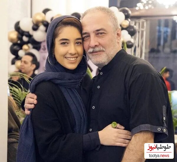 عکسی از ایرج نوذری در کنار دخترش
