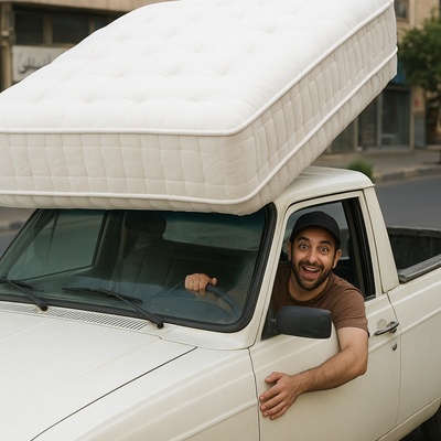 خلاقیت خنده‌دار راننده وانت تهرانی در حمل بار حماسه آفرید/ بفرما تکنولوژی وطنی به سبک پت و مت روزگار