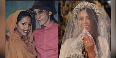 نگاهی به حال و هوای مراسم عقد نامزد سابق مرتضی پاشایی؛ از لباس عروس شیک و دسته گل بامزه تا داماد هیکلی و خوش‌تیپ و حلقه جواهر