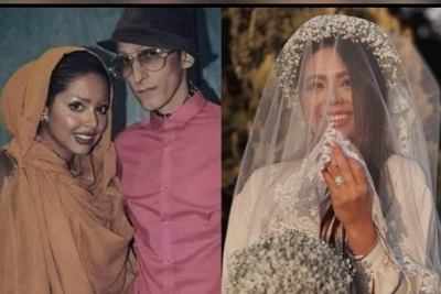 نگاهی به حال و هوای مراسم عقد نامزد سابق مرتضی پاشایی؛ از لباس عروس شیک و دسته گل بامزه تا داماد هیکلی و خوش‌تیپ و حلقه جواهر