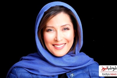 دلبری مهتاب کرامتی با رژ لب قرمز و شال قرمز !
