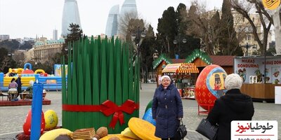 (عکس) 14 عکس جذاب از جشن شاد نوروز در جمهوری آذربایجان/نمایش کوسه و کچل، شخصیت‌های نمادین جشن نوروز