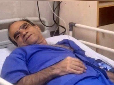 (عکس) عیادت جمعی از هنرمندان از اصغر حیدری بازیگر "شب های برره" و "ساختمان پزشکان"