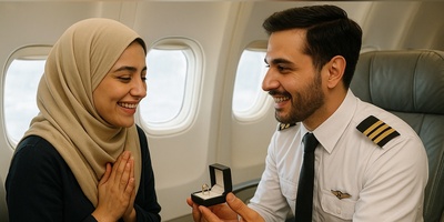 خلبان ایرانی هواپیما رو سپرد دست کمکش و این چنین رمانتیک از مسافر صندلی شماره 1 خواستگاری کرد😍+ویدیو