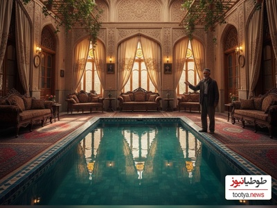 خداحافظی با استخرهای معمولی؛ رونمایی از «پذیراییِ آبی» توسط معمارِ نابغه یزدی!+ویدیو/ اوستا یه خسته نباشید جانانه خدمت شما😂