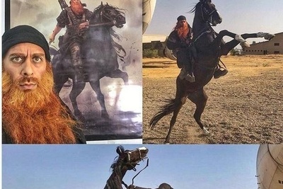 هنرنمایی مرحوم ارشا اقدسی بدلکار ماهر در پشت صحنه فیلم داعشی «به وقت شام» در نقش داعشی ملعون+فیلم