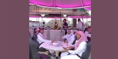 (ویدیو) رستوران عجیب و معلق با خطر سقوط در عربستان/ فقط باید از جونت سیر شده باشی تا به این رستوران بری