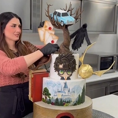 خلاقیت جادویی قناد باسلیقه در ساخت کیک تولد با تم هری پاتر حماسه آفرید+ویدیو