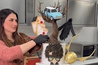 خلاقیت جادویی قناد باسلیقه در ساخت کیک تولد با تم هری پاتر حماسه آفرید+ویدیو