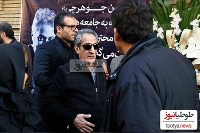 مراسم تشییع و ختم حسن جوهرچی این چنین برگزار شد؛ از چیدن میزعزایی ساده در مسجد تا بی‌قراری دخترش و دلداری دادن جواد هاشمی به پدر حسن جوهرچی+فیلم و عکس