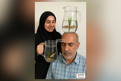 خلاقیت خنده‌دار " مادر ایرانی" در استفاده بهینه از همسر جان به جای تنگ ماهی حماسه ساز شد/ دیگه دغدغه عید و ماهی و سبزه رو نداشته باشین/100 درصد تضمینی😂