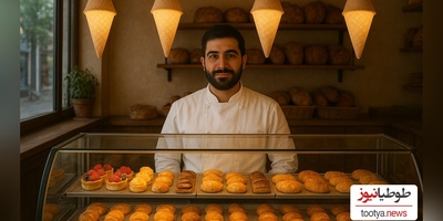 خلاقیت مشاغل؛ ابتکار جالب شیرینی‌فروش خوش‌ذوق در نصب چرغهایی به شکل قیف قنادی در مغازه‌اش+ویدیو/ چقدر بامزه بود👌