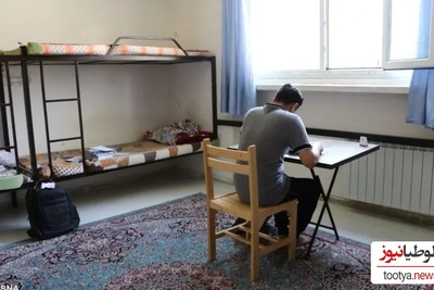 عکس/خلاقیت خنده دار جوان ایرانی برای ساخت میز تحریر در خوابگاه دانشجویی حماسه آفرید/ این مغز قابل ستایشه😂