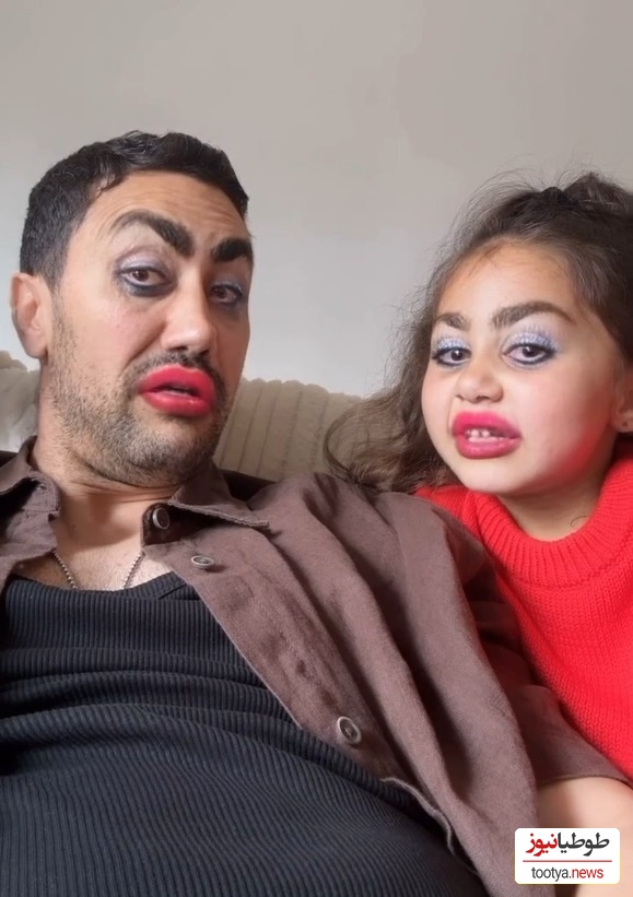 رابطه جذاب پدر دختری شاهرخ استخری و نبات کوچولو/ فقط ببین چجوری تقلید صدا میکنه