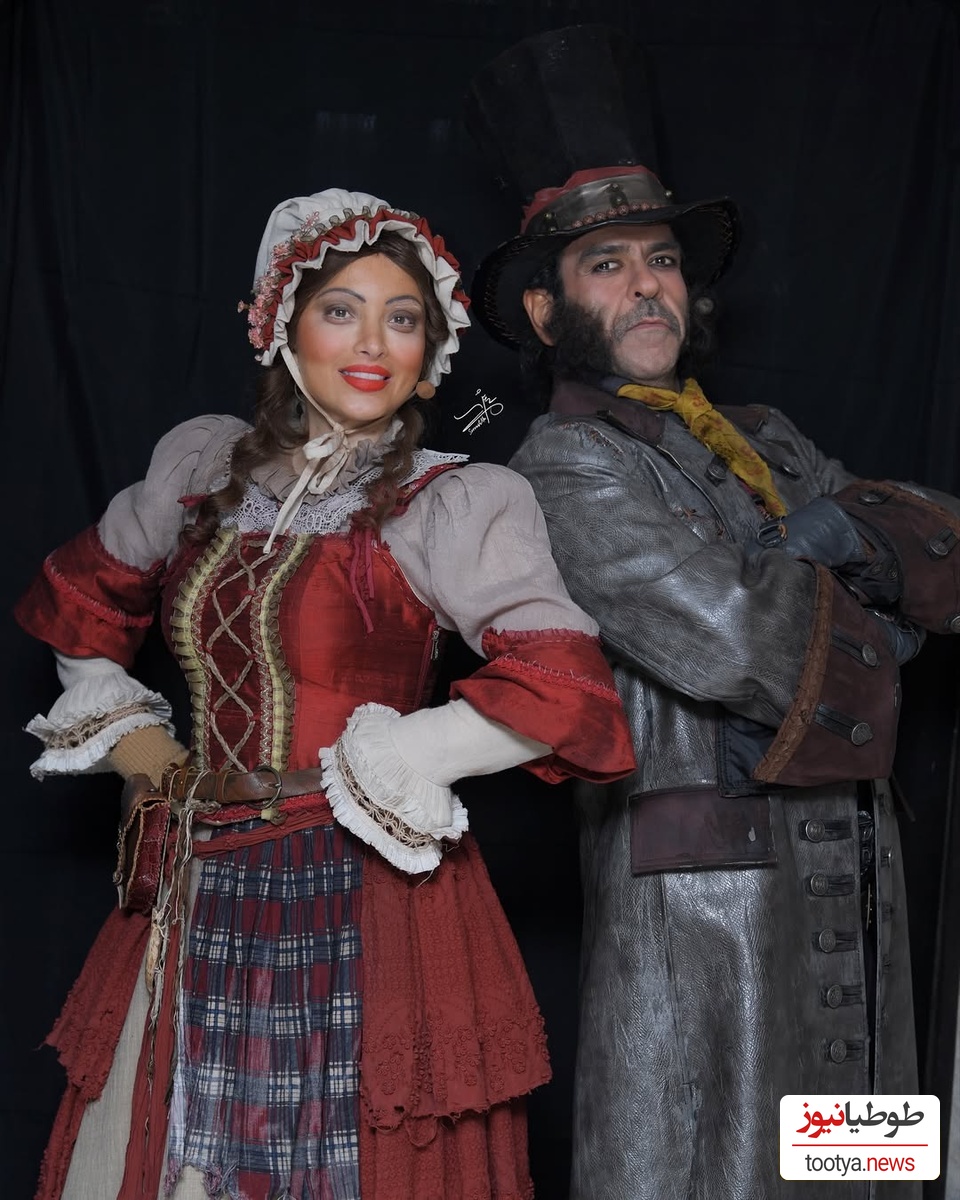 اکران روز: نگاهی به تیپ و استایل ویکتوریایی بهنوش طباطبایی در پشت صحنه نمایش الیور توئیست با حضور هوتن شکیبا، سیامک انصاری و...