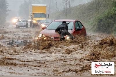 (عکس) لحظات هولناک طوفان هلن آمریکا که ترس به جونتون میندازه