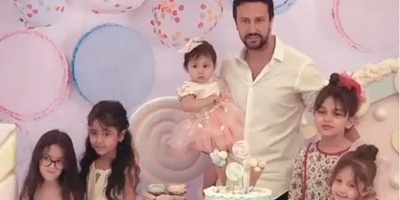 دیزاین خرسی کیک تولد 7 سالگی نبات استخری و ضیافت مفصل میز تولد توسط سپیده بزمی پور همسر باسلیقه شاهرخ استخری برای تولد دخترش