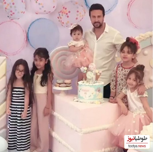 دیزاین خرسی کیک تولد 7 سالگی نبات استخری و ضیافت مفصل میز تولد توسط سپیده بزمی پور همسر باسلیقه شاهرخ استخری برای تولد دخترش