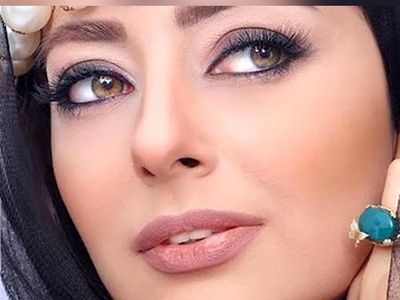 نفیسه روشن مدل میگاپ شد! میکاپ  جذاب با رژ لب قرمز ❤چه شود!!!!😍