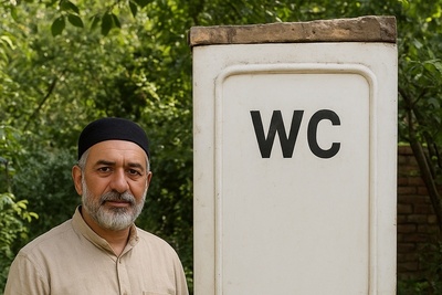 خلاقیت خنده‌دار اوستا بنای تبریزی در استفاده بهینه از لوازم دور ریختنی برای ساخت توالت حماسه نیست پس چیه؟/ بفرما تکنولوژی وطنی😂