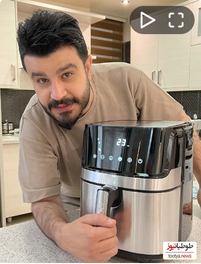 نگاهی به آشپزخانه دلباز و غرق در نور منزل پیمان طالبی؛ از کابینت‌هایی مد روز و خوشرنگ تا لوازم برقی لاکچری و کافه‌بار مخصوص آقای مجری +ویدیو