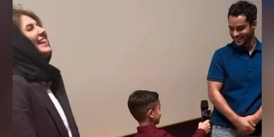 (ویدئو)یادی کنیم از اکران فیلم «پول پارتی» با حضور ساعد سهیلی , گلوریا هاردی و فرزندشان هامون در سینما هویزه مشهد/ پاسخ جالب آقا هامون و تشویق بی مثال حاضران