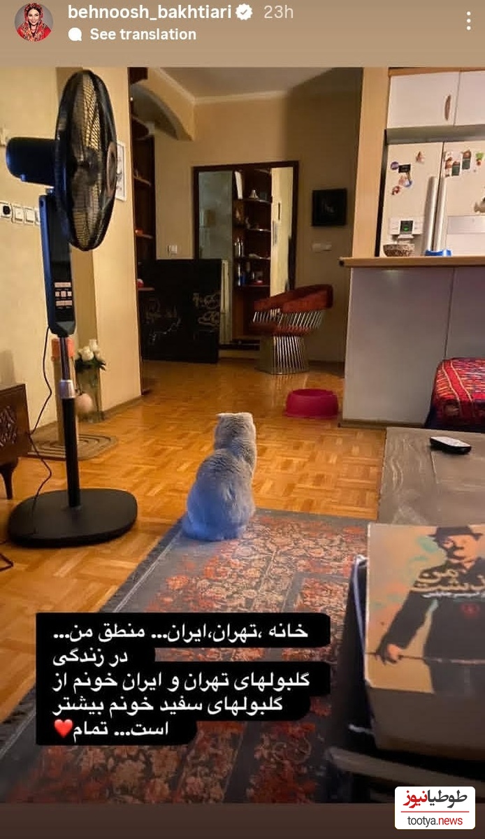 استوری بهنوش بختیاری