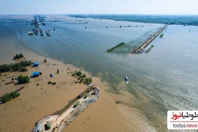 (ویدئو) منطقه‌ای در چین بر اثر شکستن سد زیر آب رفت