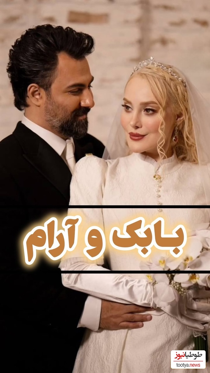 پشت صحنه آماده شدن بابک انصاری همسر خوشتیپ آرام جعفری برای مراسم عروسی با شکوهشان/ یه قبل و بعد از شاه داماد ببینیم