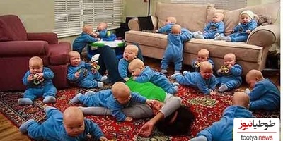 خلاقیت خنده دار یک مادر باهوش برای تشخیص 4 قلوهایش حماسه آفرید