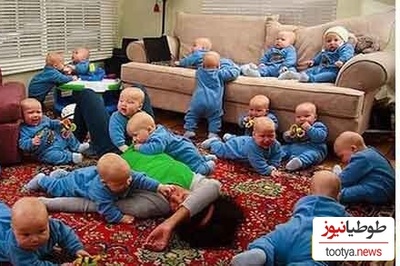 خلاقیت خنده دار یک مادر باهوش برای تشخیص 4 قلوهایش حماسه آفرید