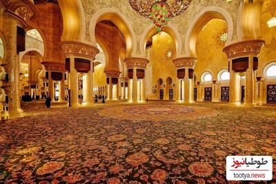 (ویدئو)بزرگ ترین فرش جهان با 1200 بافنده ایرانی که در ایران نیست/فرش 12 تنی در امارات