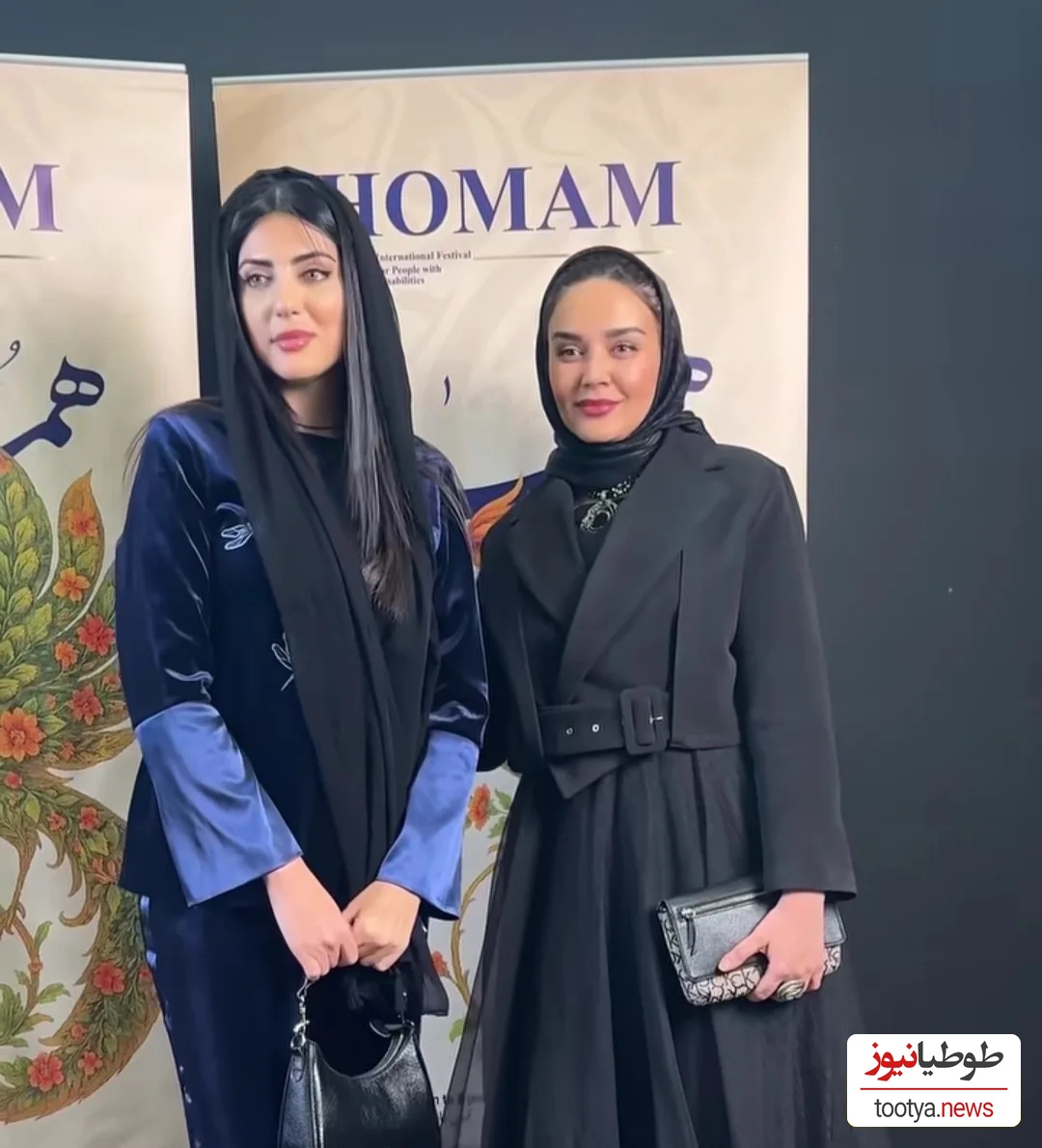 حضور ندا قاسمی، شراره رخام، نفس بازغی، شیوا مکینیان، هلیا امامی، هانیه غلامی و سایر بازیگران ایرانی در اختتامیه جشنواره همام