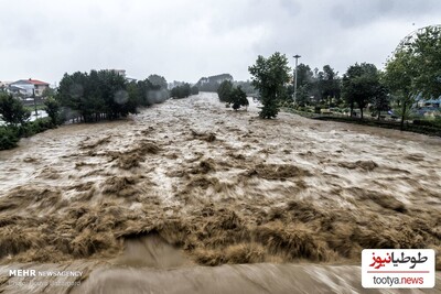 (ویدئو)سیلاب وحشتناک در منطقه بینالود!