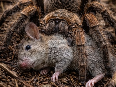 (ویدئو) مستند حیات وحش، راز بقا؛ شکار موش موذی توسط رتیل