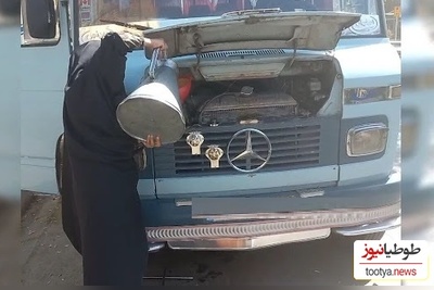 خلاقیت خنده‌دار و تحسین برانگیز راننده مینی‌بوس ایرانی برای فرار از گرمای 45 درجه حماسه آفرید/اینم از تکنولوژی وطنی😂