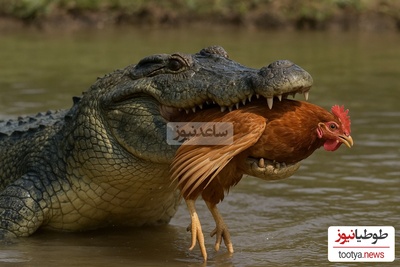 فیلم/ مستند حیات وحش حیوانات / حمله دسته تمساح ها به مرغ/ وقتی مظلومیت فدای قدرت می شود!