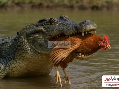 فیلم/ مستند حیات وحش حیوانات / حمله دسته تمساح ها به مرغ/ وقتی مظلومیت فدای قدرت می شود!