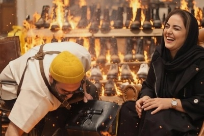 حماسه ای دیگر از نرگس محمدی: کم مونده بود کل مغازه رو به آتیش بکشه😂