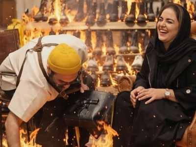 حماسه ای دیگر از نرگس محمدی: کم مونده بود کل مغازه رو به آتیش بکشه😂