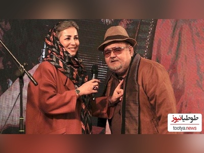 اکبر عبدی و همسرش در قابی صمیمانه