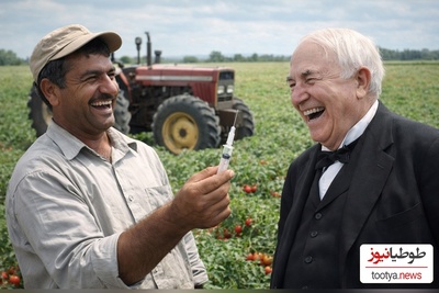 خلاقیت خنده‌دار"کشاورز ایرانی" در سیستم برق کشی با آمپول حماسه آفرید/ هنر نزد ایرانیان است و بس🤣