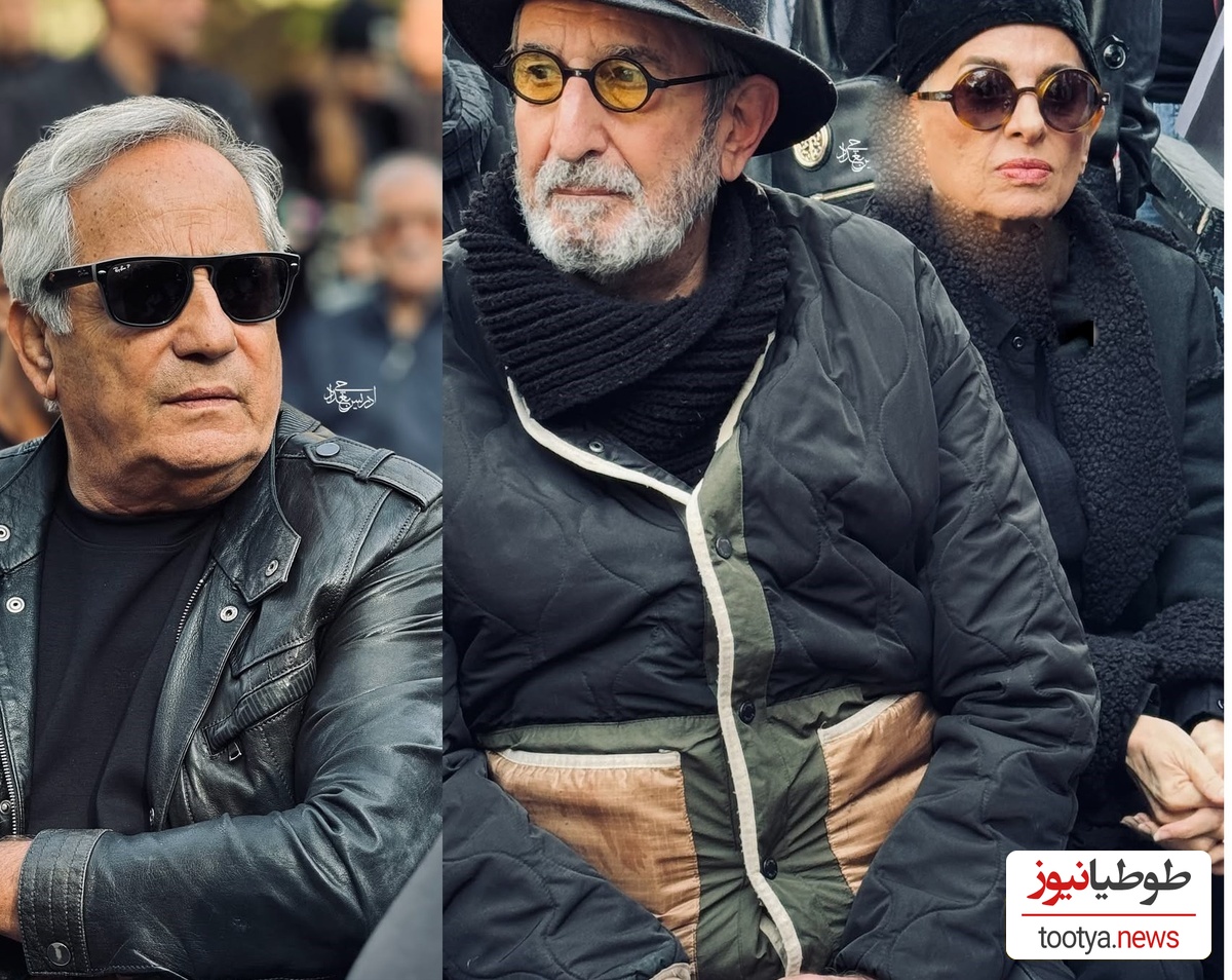 نگاهی به حضور دلگرم کننده و احساسی شهره سلطانی، پرواز همای، شیوا مکینیان، مجید مظفری علی نصیریان، فرهاد آئییش، مائده طهماسبی و آقای ممیزی با تیپ و استایل مشکی در مراسم خاکسپاری هادی مرزبان