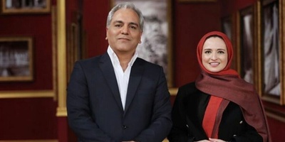 (ویدئو) ماجرای خنده‌دار تصادف مهران مدیری و گلاره عباسی در مراسم ختم پدر شقایق دهقان