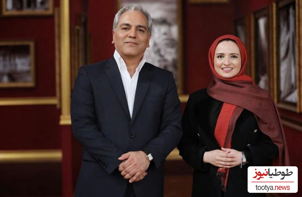 (ویدئو) ماجرای خنده‌دار تصادف مهران مدیری و گلاره عباسی در مراسم ختم پدر شقایق دهقان