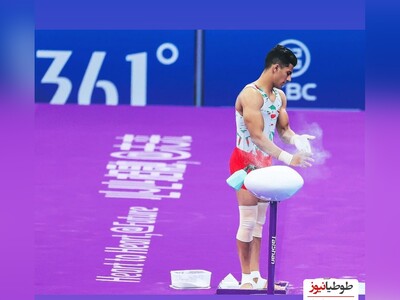 (عکس) فیگور خاص مهدی الفتی ، پرچمدار ایران در المپیک 2024 در استخر خانه اش/ چه ژستی گرفته ژیمناستیک کارمون